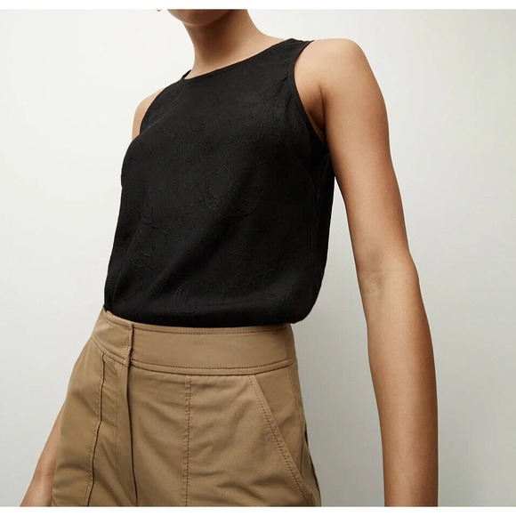 Veronica Beard Sabrina Tank Top‎ Women 4 NWT Textured Silk Sleeveless Round neck - Picture 11 of 14